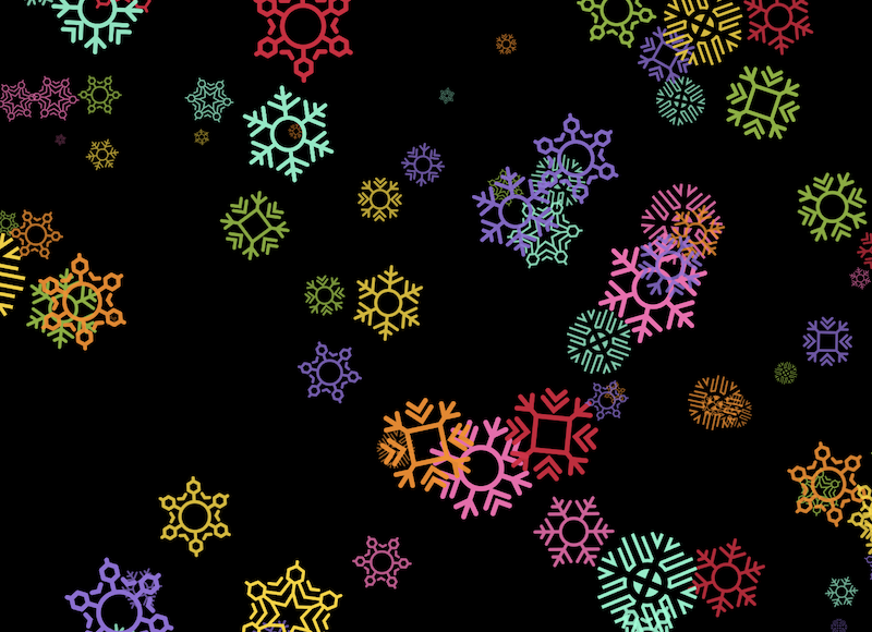 Falling snowflakes